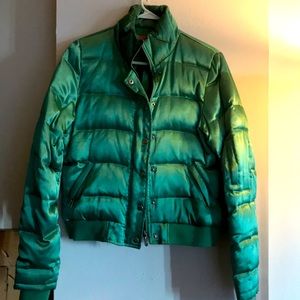 Juicy Couture Green Puff Jacket m/lrg